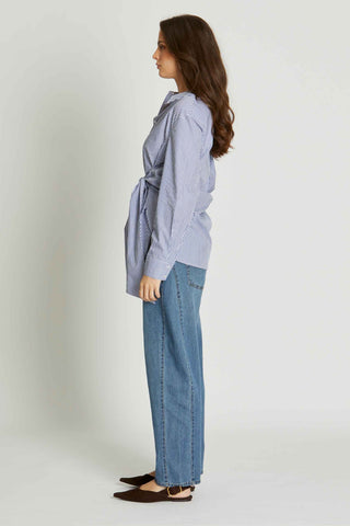 Georgina-Shirt-Navy-Stripe-Shirt-Choc-Knit-Blue-4