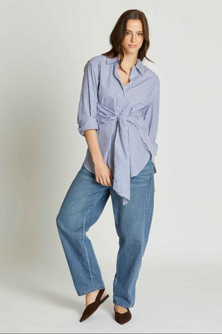 Georgina-Shirt-Navy-Stripe-Shirt-Choc-Knit-Blue-5