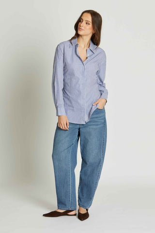 Georgina-Shirt-Navy-Stripe-Shirt-Choc-Knit-Blue-6