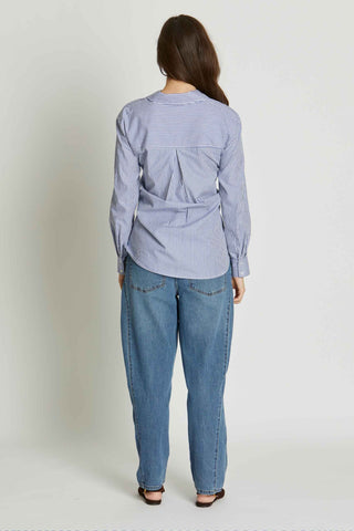 Georgina-Shirt-Navy-Stripe-Shirt-Choc-Knit-Blue-7
